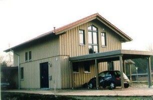 Ein Haus in Holzrahmenbauweise in Nienburg Liebenau